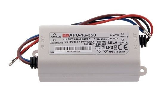 Led Driver CC Trasformatore 350mA 12V-48V DC 16W IP42