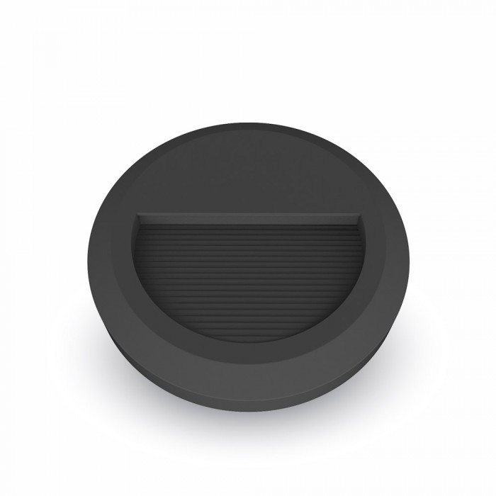 2W Faretto incasso LED Luce scale Corpo Nero, Rotondo, Bianco Naturale