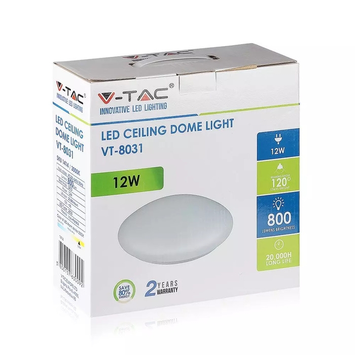 12W Dome Light Ceiling Surface Round 3000K
