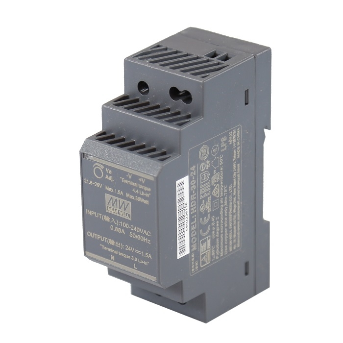 Trasformatore Rotaia Industriale 24V 36W 1,5A Barra Guida DIN Rail Power Supply Universale