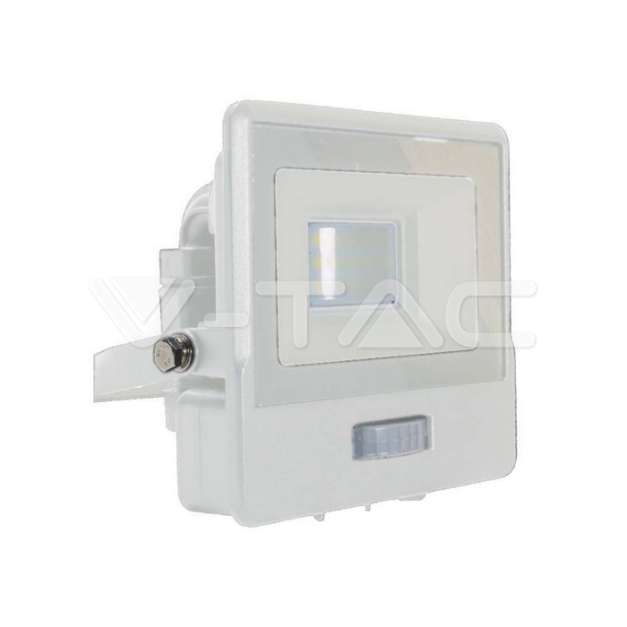 10W LED PIR Sensor Floodlight SAMSUNG CHIP White Body 6400K