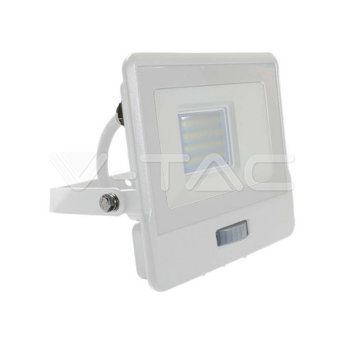 20W LED PIR Sensor Floodlight SAMSUNG CHIP White Body 6400K 1M Cable