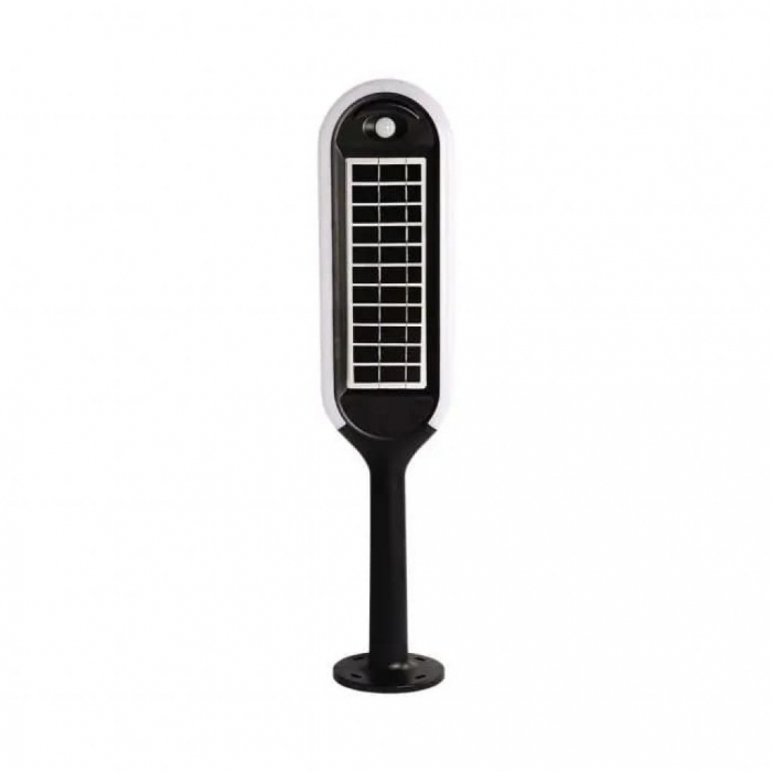 5W LED Solar Bollard Light With White + Black Body 4000K