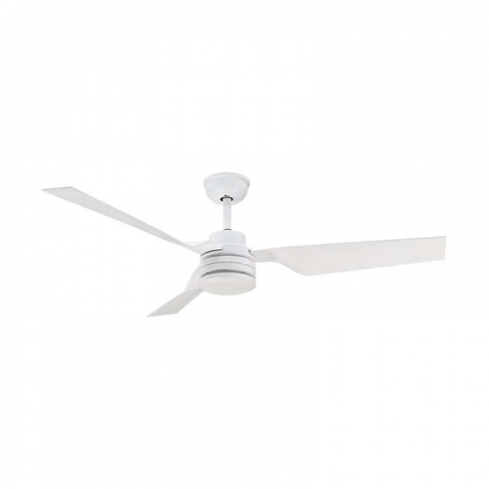 65W LED Ceiling Fan White Body RF Control  3 White Blades  AC Motor  ( 52INCH )
