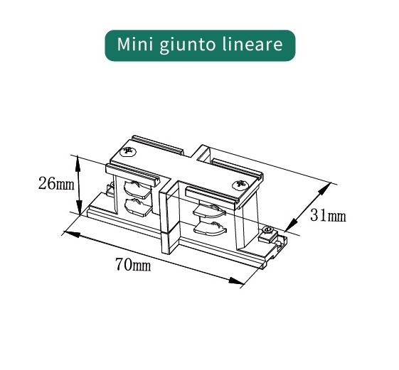 Mini giunto lineare/Nero