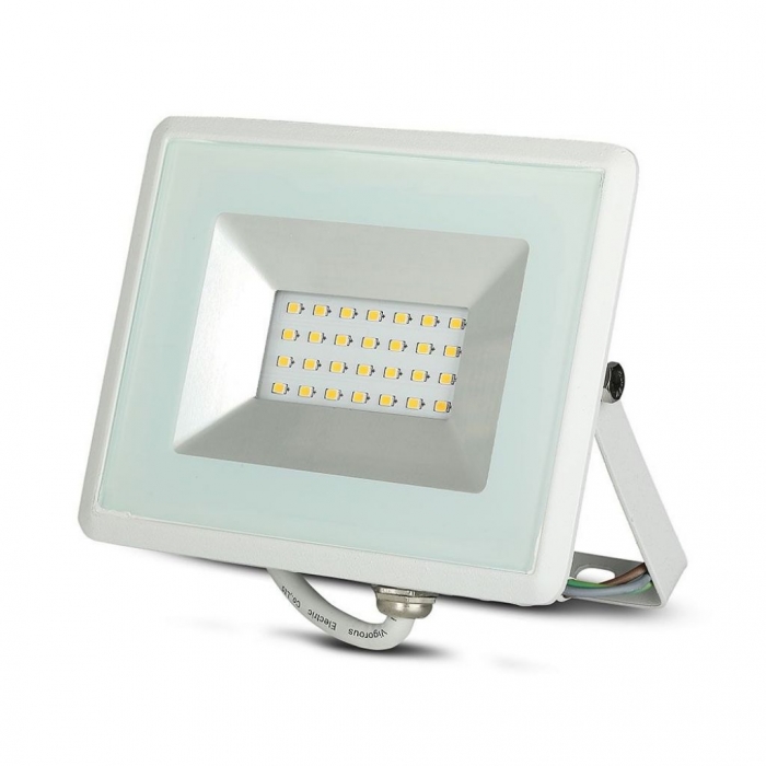 20W LED Floodlight SMD G2 E-Series White Body 4000K