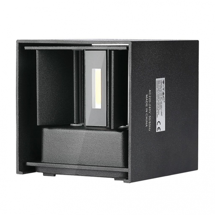 5W Wall Lamp With Bridglux Chip Black Body Square IP65 3000K