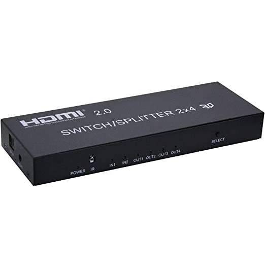 HDMI Splitter 2x4 4K 3D