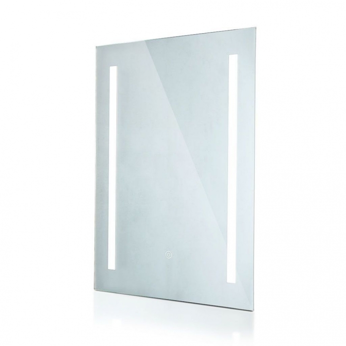 6W Mirror Light Rectangle Chrome With Pull Cord Switch 700*500*35mm IP44 Anti Fog 6400K 24W Heater