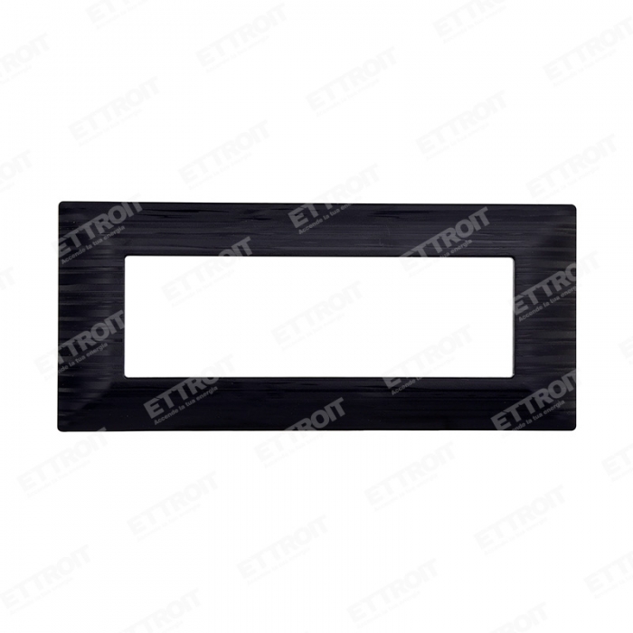PLACCA 6P NERO SATINATO