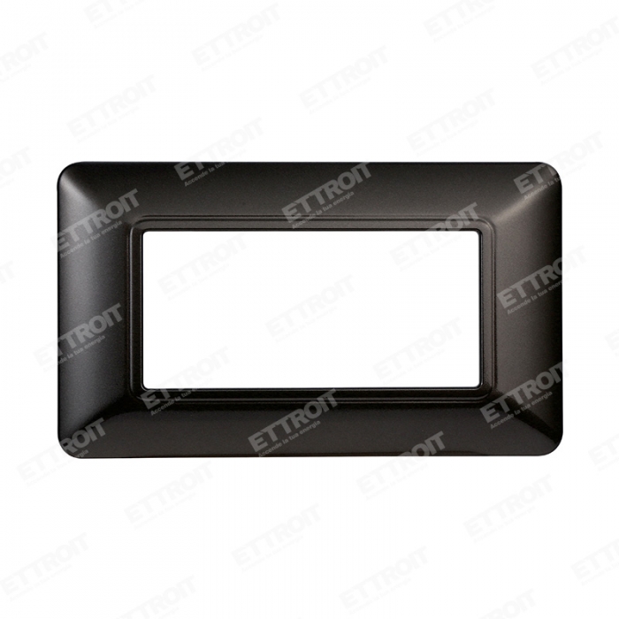 PLACCA PLASTICA 4P ACCIAIO SCURO