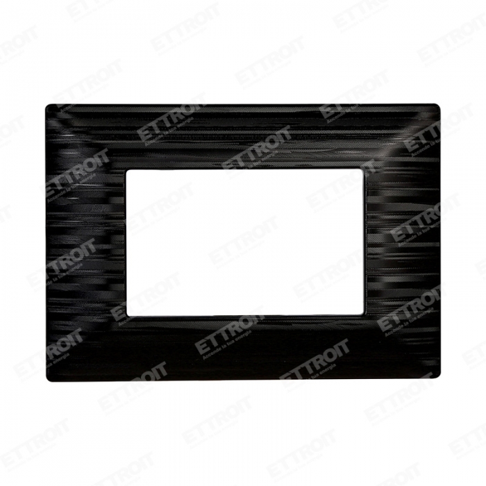 PLACCA 3P NERO SATINATO