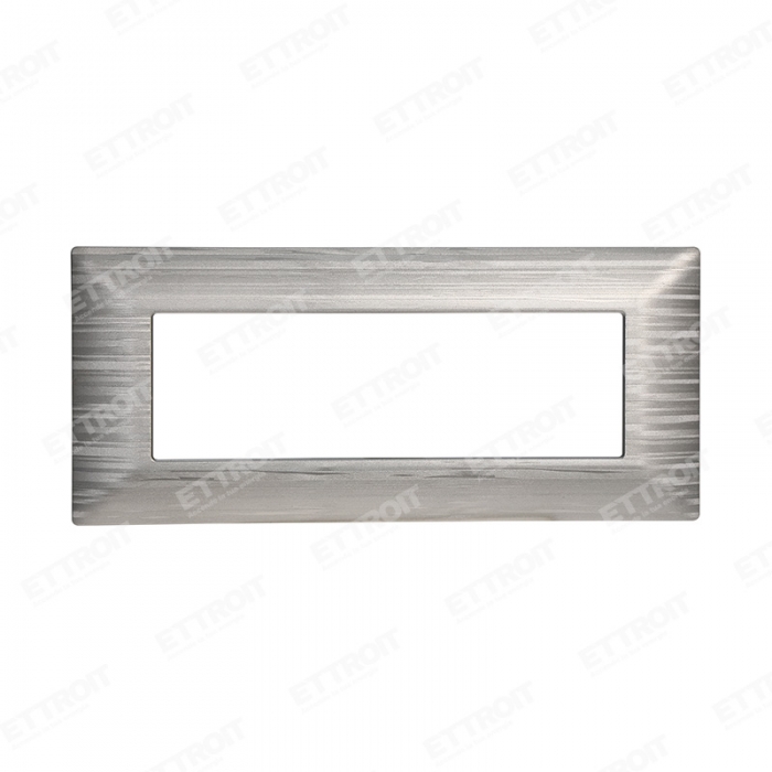 PLACCA 6P SILVER SATINATO