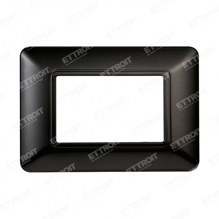 PLACCA PLASTICA 3P ACCIAIO SCURO