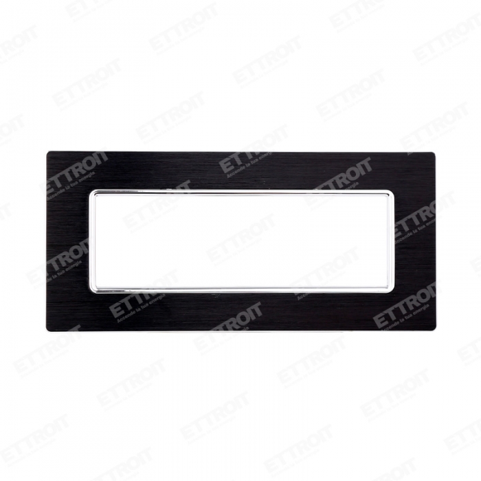 PLACCA ALLUMINIO 6P NERO