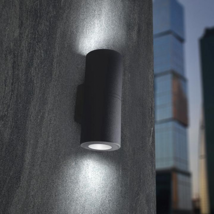 FRANCA 90 2L WALL 2 X 3,5W GU10 CCT NERO