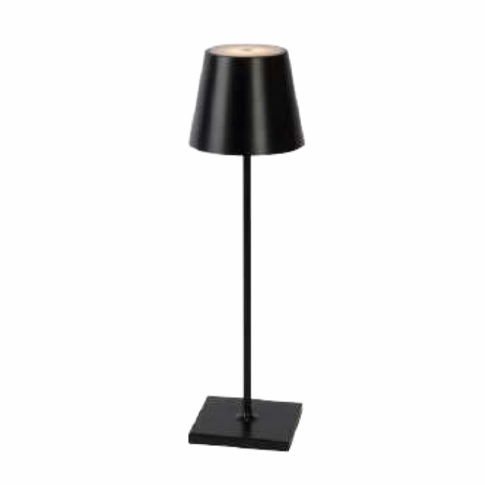 3W Table Lamp Rechargeable Touch Dimmerabile Corpo Nero 3000K