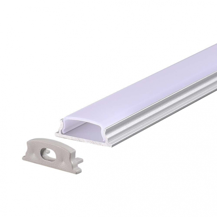 Led Strip Mounting Kit With Diffuser Silver Housing 2000*18*6mm