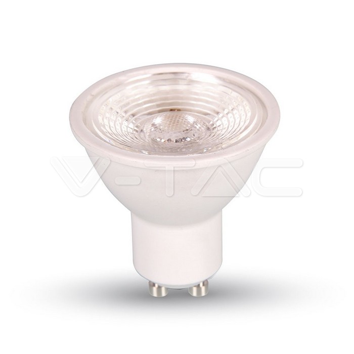 LED Spotlight - 7W GU10 Plastic With Lens 6000K  Dimmable 38°