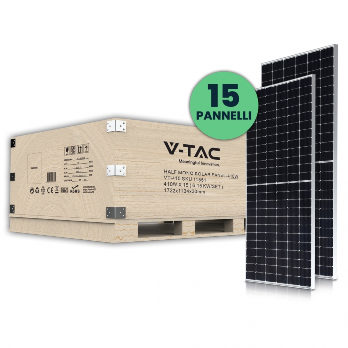 6.15KW Mono Solar Panel Set (15x410W 30MM )