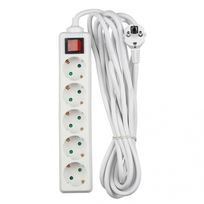 5 Ways Socket Switch Cable 5m