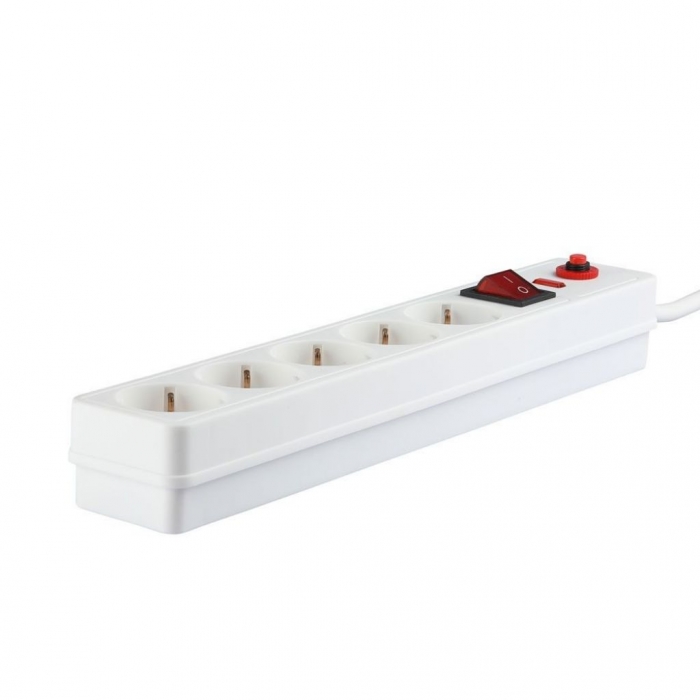 5 Ways Safe Socket Lighted Switch 3G 1.5mm x 1.4m