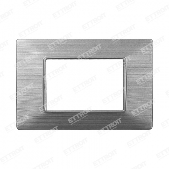 PLACCA 3P SILVER SATINATO