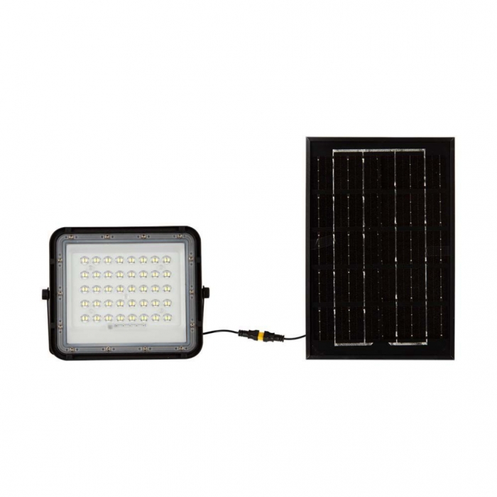 Faro LED con Telecomando e Pannello Solare Colore Nero 