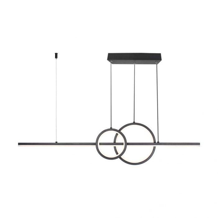  Lampadario LED a Sospensione 3in1 dal Design Moderno Colore Ner