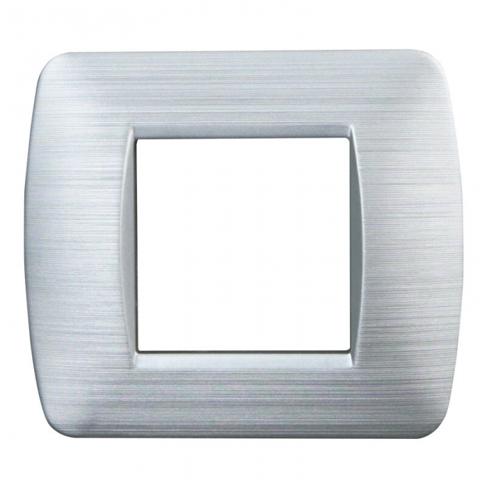 PLACCA 2P SILVER SATINATO