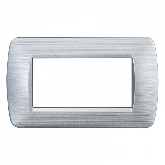 PLACCA 4P SILVER SATINATO