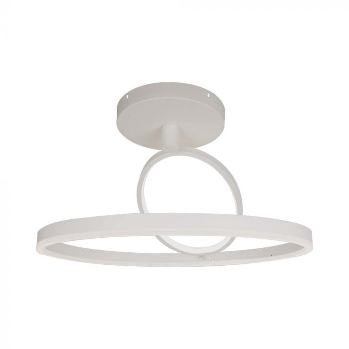 38W LED Designer Ceiling Light White 500*200MM Double Round 