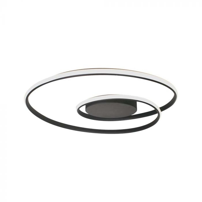48W LED Designer Ceiling Light 600*50MM Triac Dimmable Black