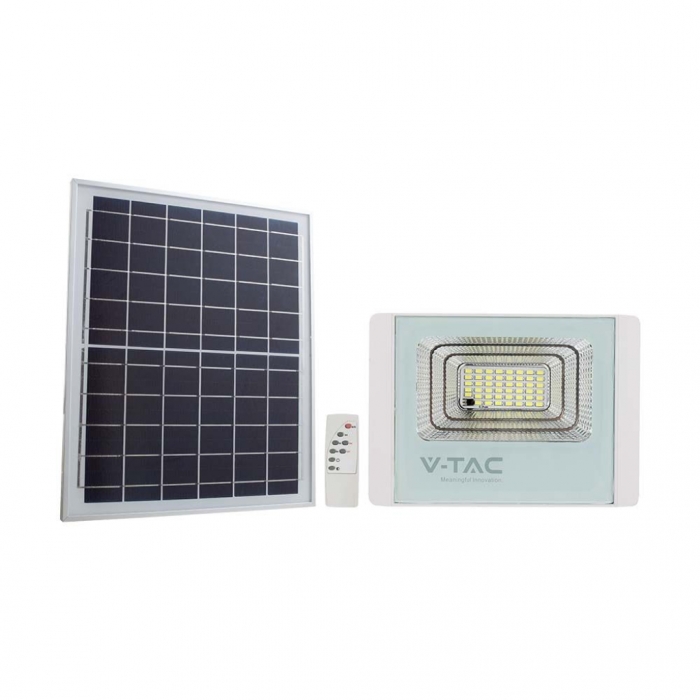Faro LED con Telecomando e Pannello Solare 20W Colore Bianco 
