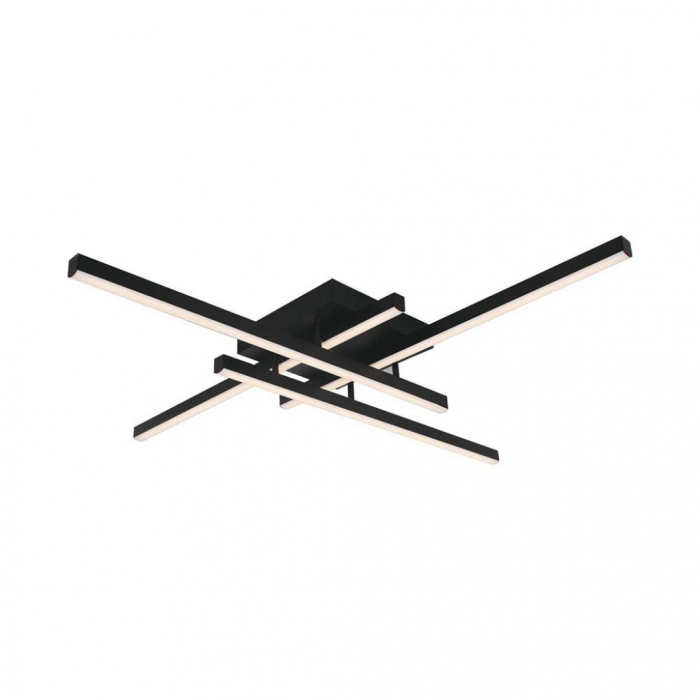 38W LED Designer Ceiling Light Black 850*850*105MM 3000K