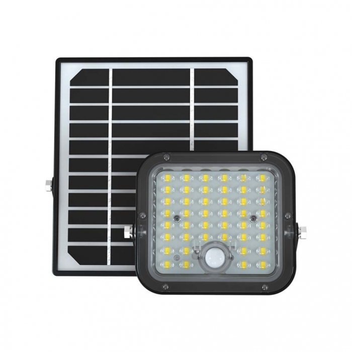 10W LED Solar Floodlight LiFePo Battery 3.7V Black 