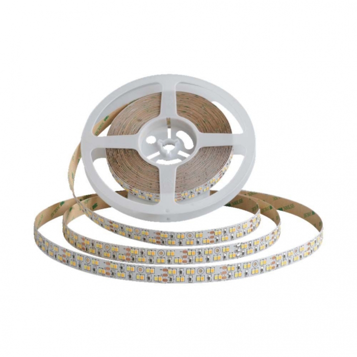 Strip LED SMD2835 240 LED/m 21W/m Doppio PCB 5m 24V 3in1 IP20 15mm