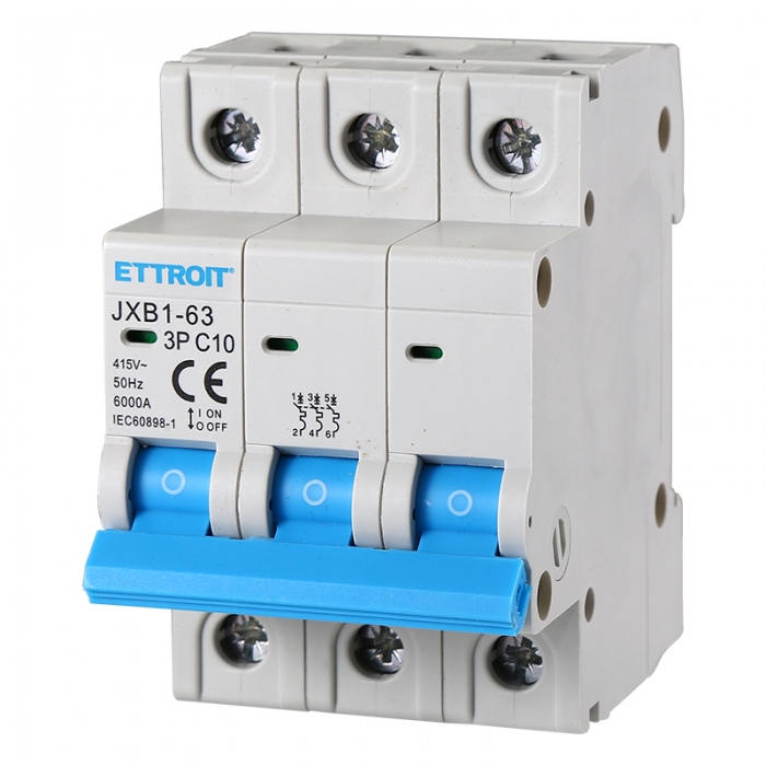 Interruttore Magnetotermico 3P 10A 380V 6KA