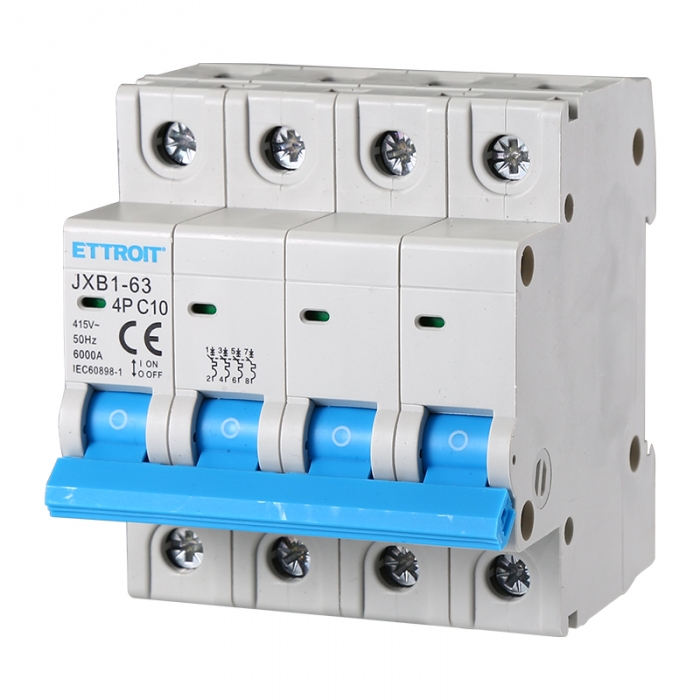 Interruttore Magnetotermico 4P 10A 380V 6KA