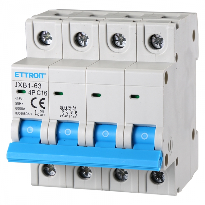 SKU JX141660 Ettroit, Interruttore Magnetotermico 4P 16A 380V 6KA