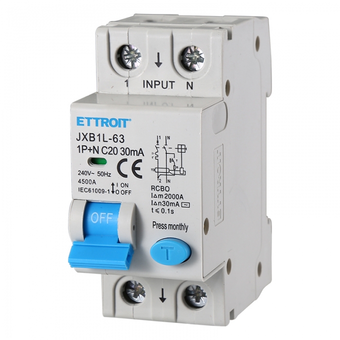 SKU JX121660 Ettroit | Interruttore Magnetotermico 2P 16A 220V 6KA | Luxtec