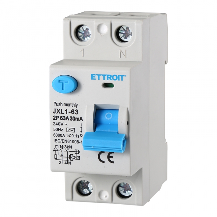 Interruttore Differenziale Puro 2P 63A 30mA 220V-6KA