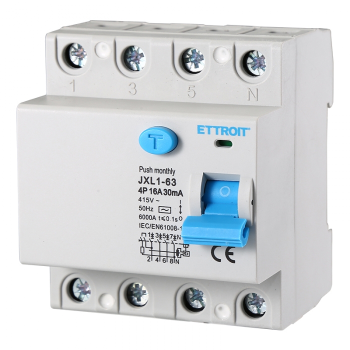 Interruttore Differenziale Puro 4P 16A 30mA 380V-6KA
