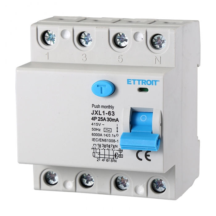 Interruttore Differenziale Puro 4P 25A 30mA 380V-6KA