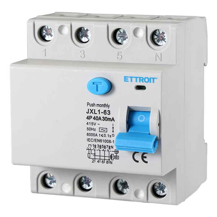 Interruttore Differenziale Puro 4P 40A 30mA 380V-6KA