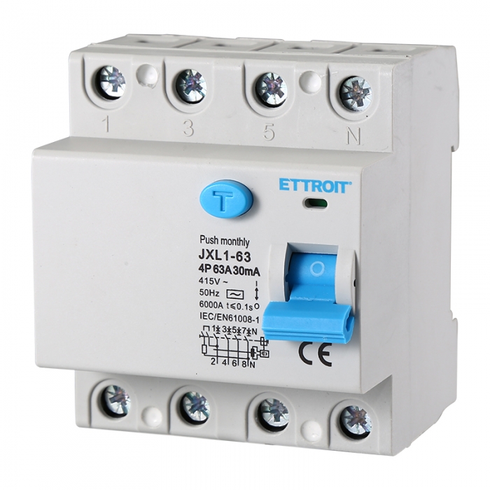 Interruttore Differenziale Puro 4P 63A 30mA 380V-6KA