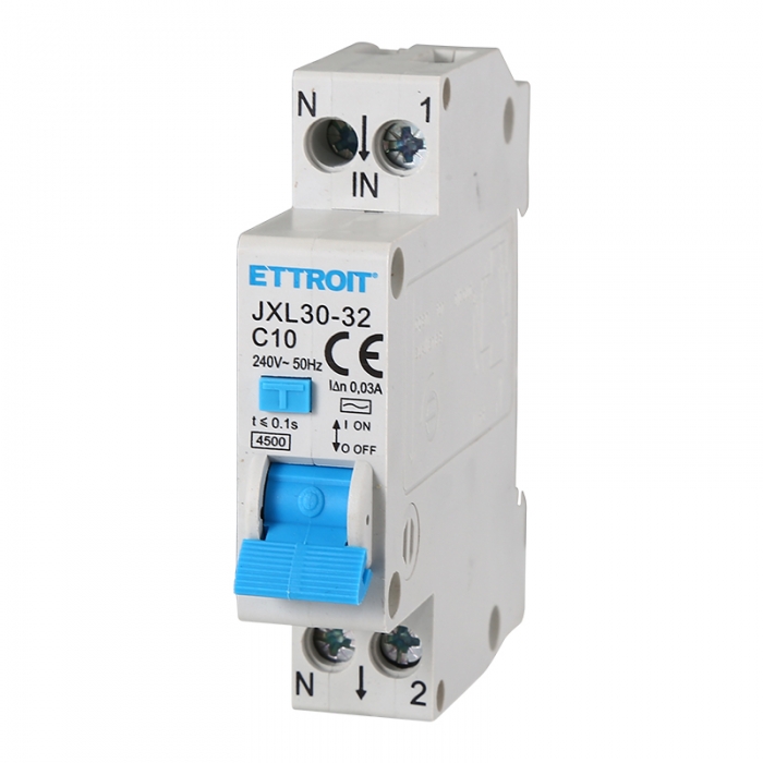 Magnetotermico Differenziale 1P+N 10A 30mA 220V-4.5KA