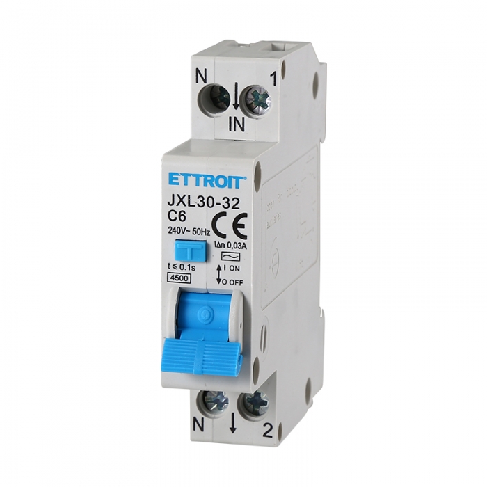Magnetotermico Differenziale 1P+N 6A 30mA 220V-4.5KA