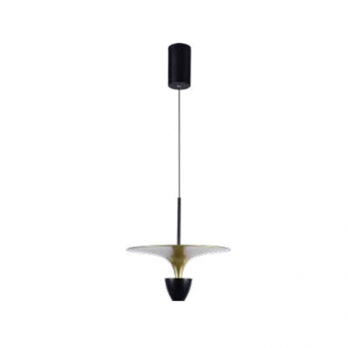 9W LED Designer Hanging Lamp (30*320*100CM) Black+Gold Body 3000K