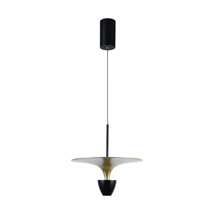 9W LED Designer Hanging Lamp (30*320*100CM) Black+Gold Body 4000K